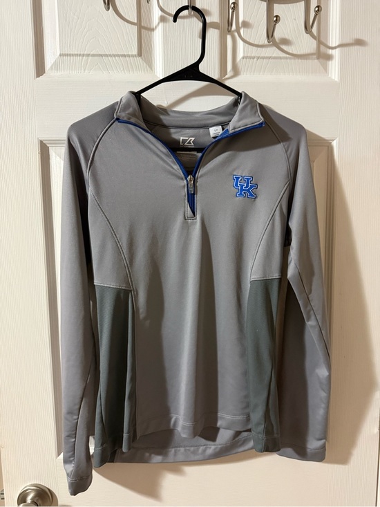 Cutter & Buck Tops - University of Kentucky Grey 1/4 Zip Pullover with Blue UK Logo
